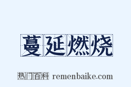 蔓延燃烧是什么意思的图片